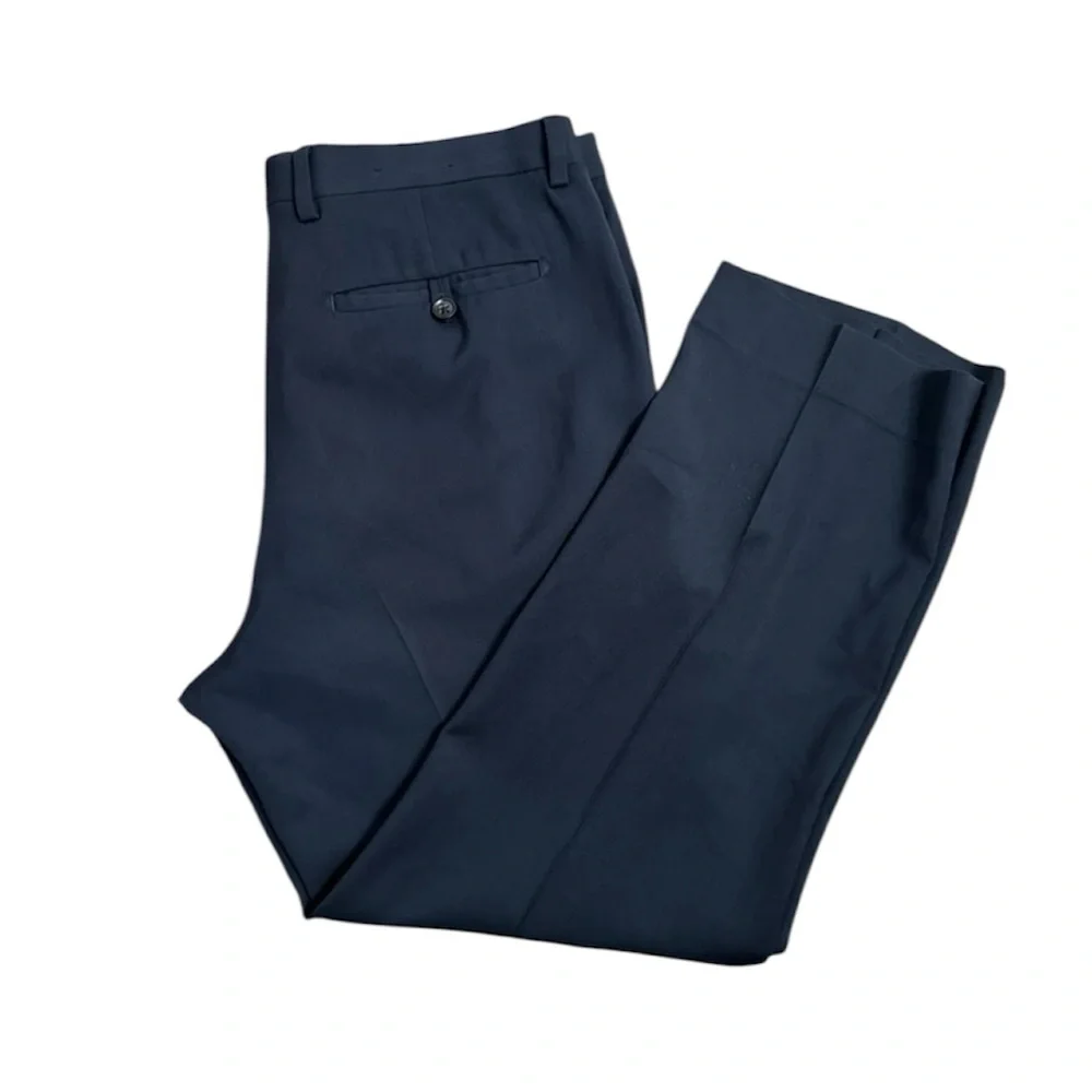 Banana Republic tailored fit classic navy blue Italian wool Dress Pants Sz 34/32